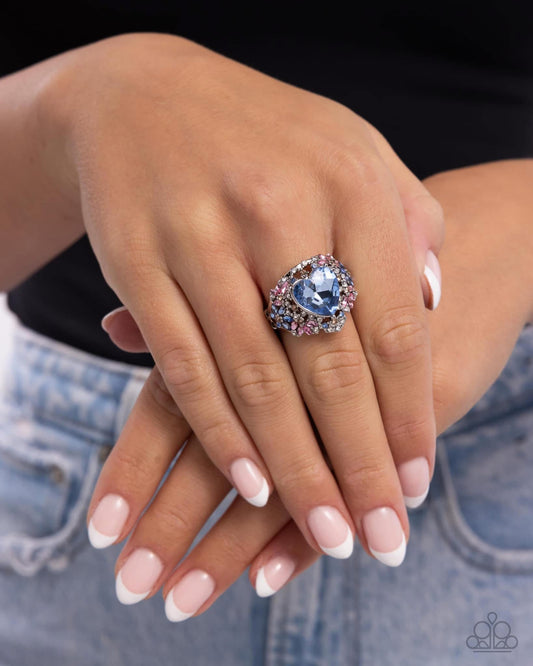 Bursting with Beauty blue ring