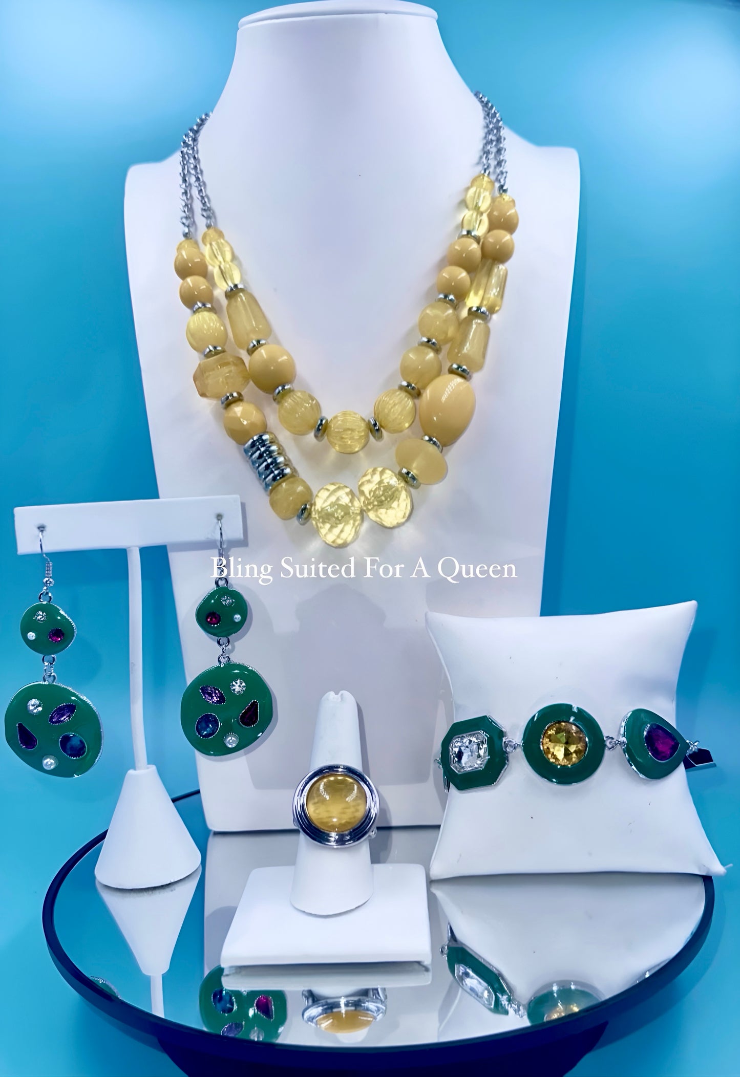 Set it up with Lola- yellow and green