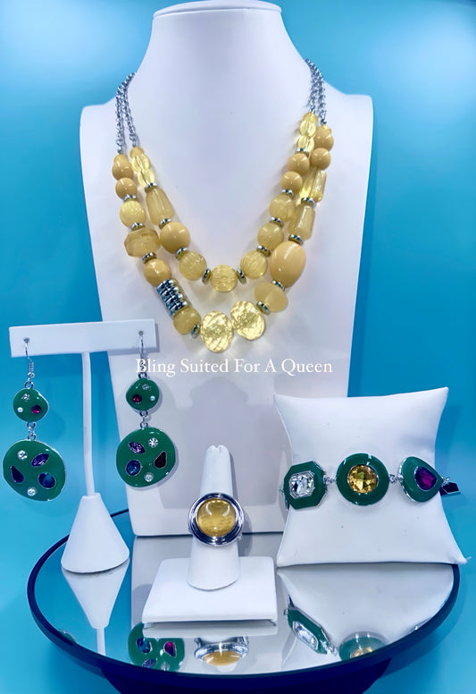 Set it up with Lola- yellow and green