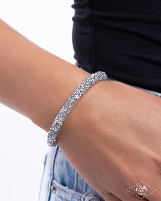 Roll Out The Glitz - Silver bracelet