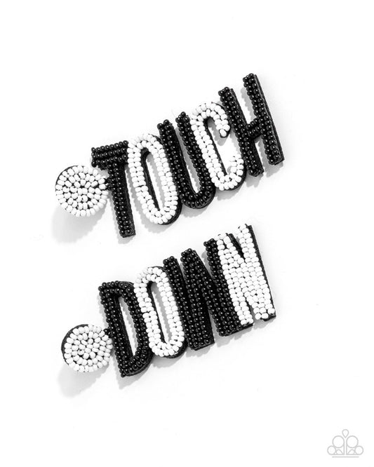 Textura Touchdown - Pendientes negros (máximo 1 par por pedido)