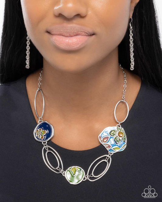 Stained Glass Statement multi colored necklace