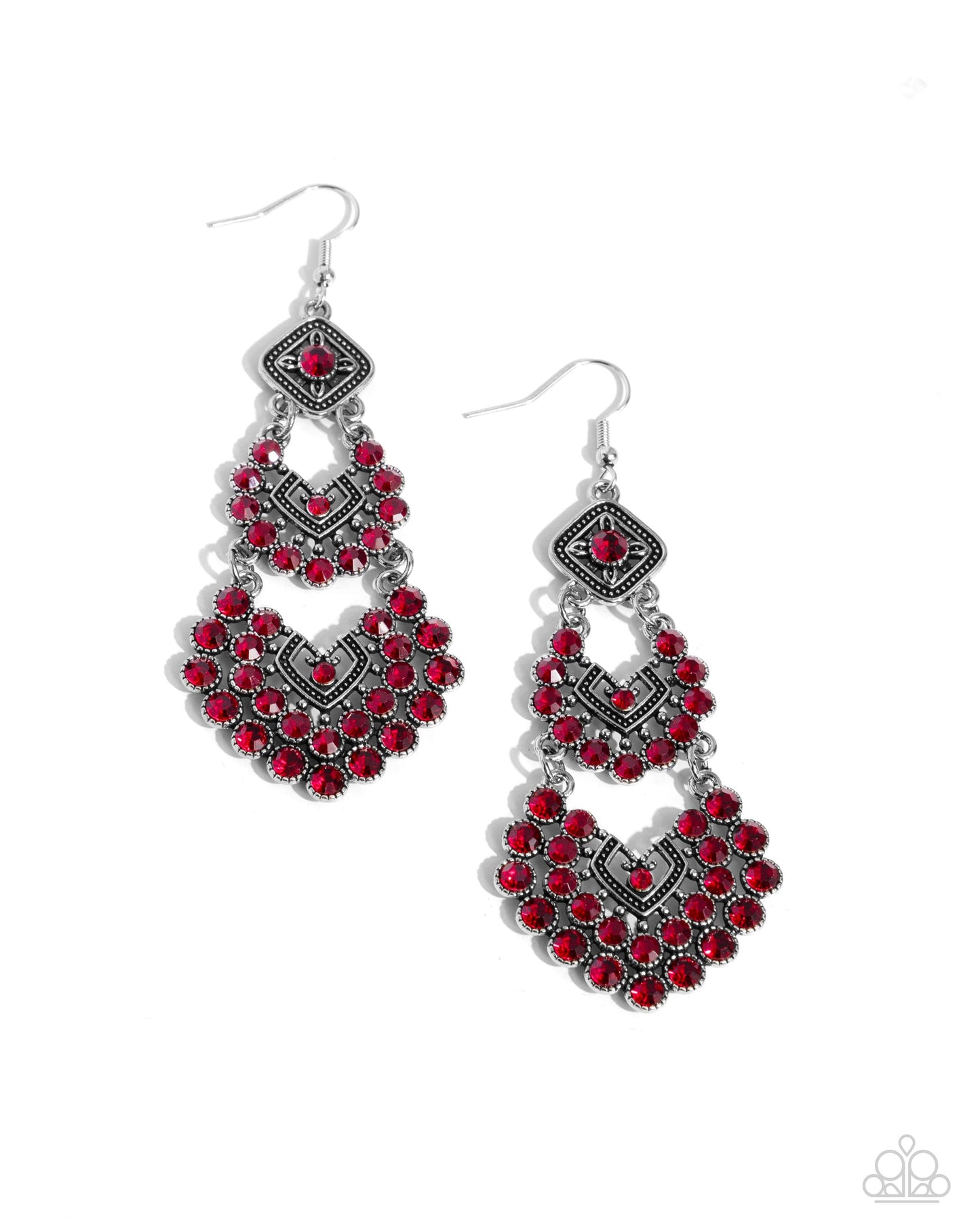 All For The GLAM - Red earrings