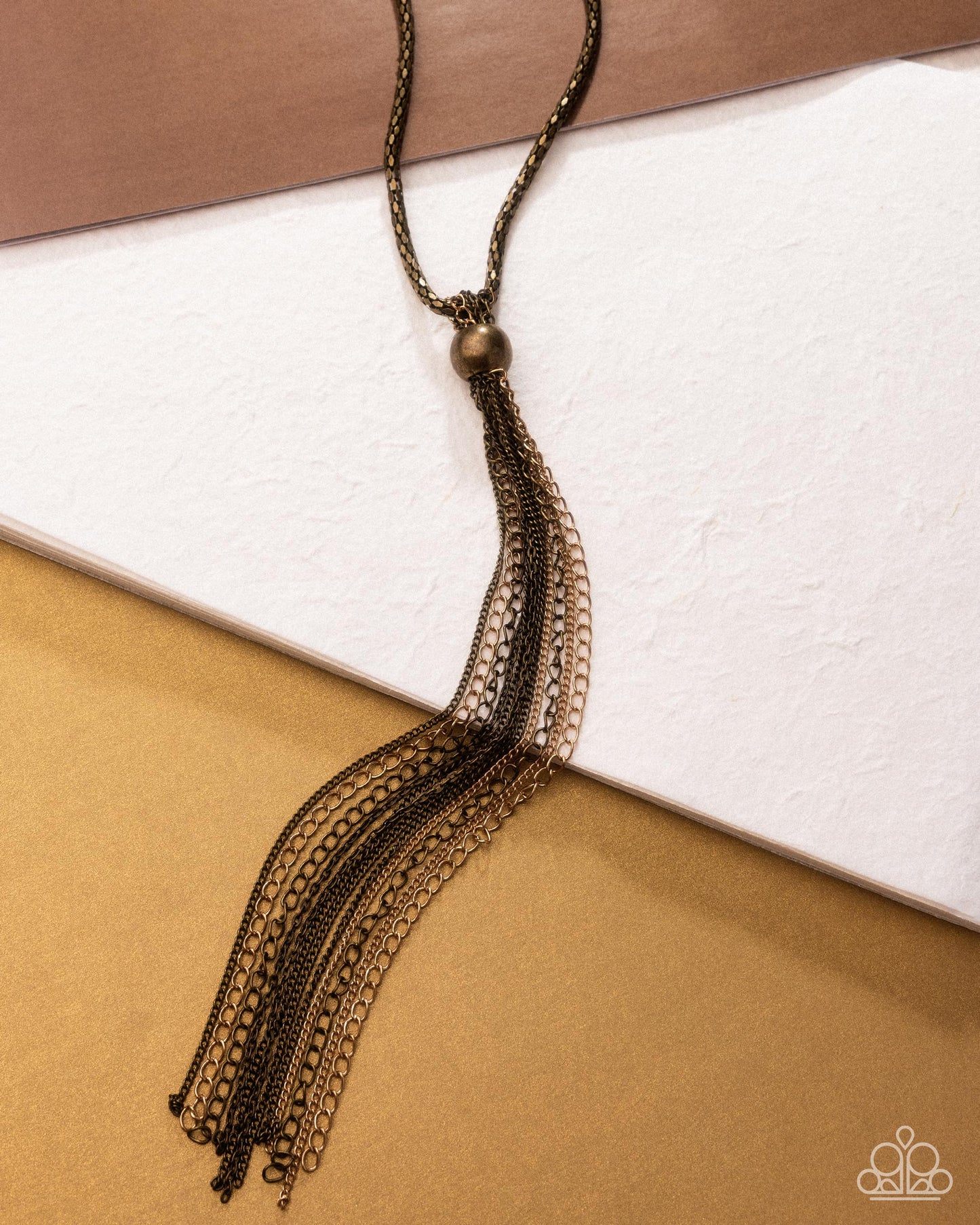 Metallic MESH-Up - Brass necklace
