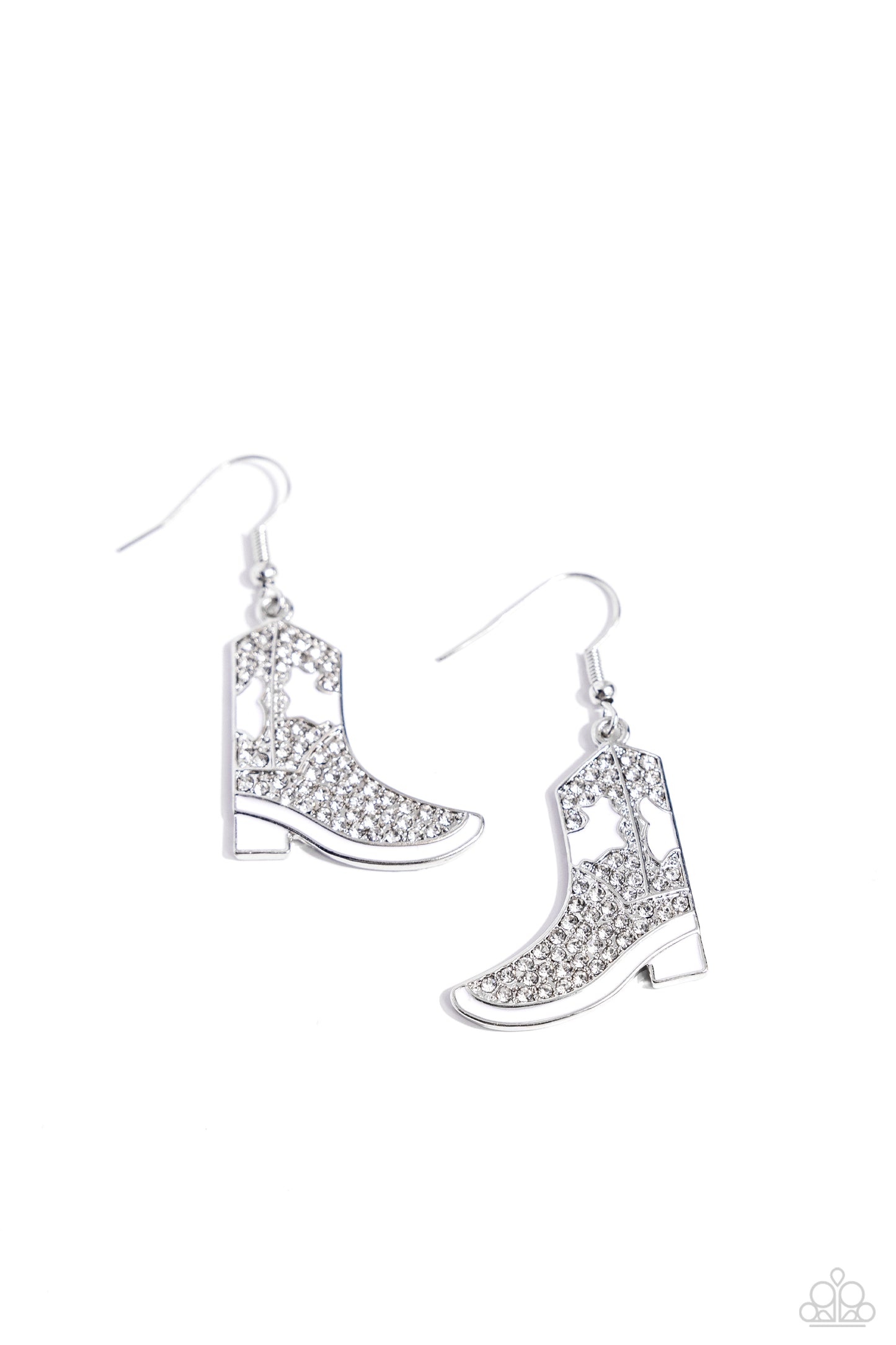 Pendientes blancos Boot Scootin Bling