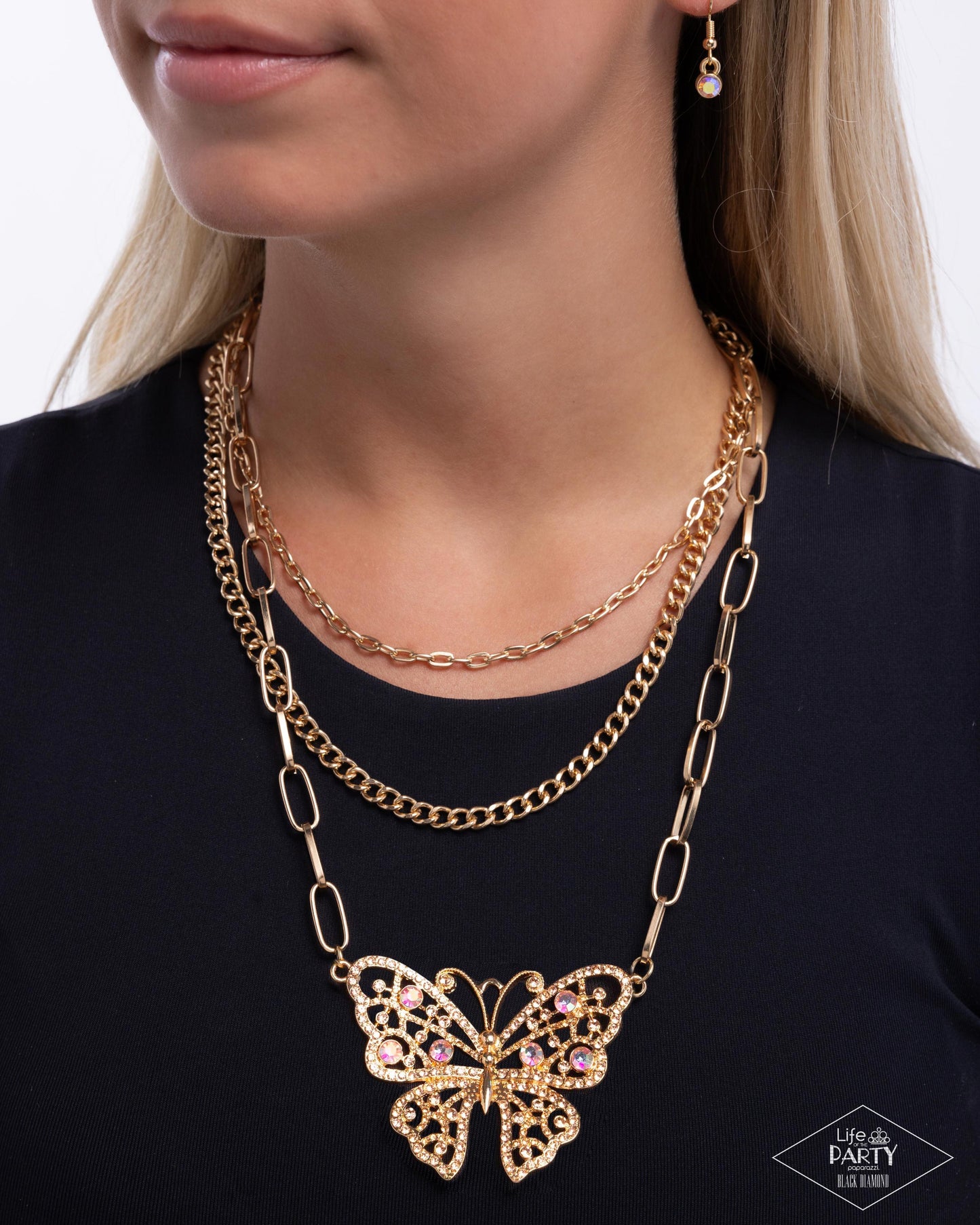 Winged Wonder - Gold necklace