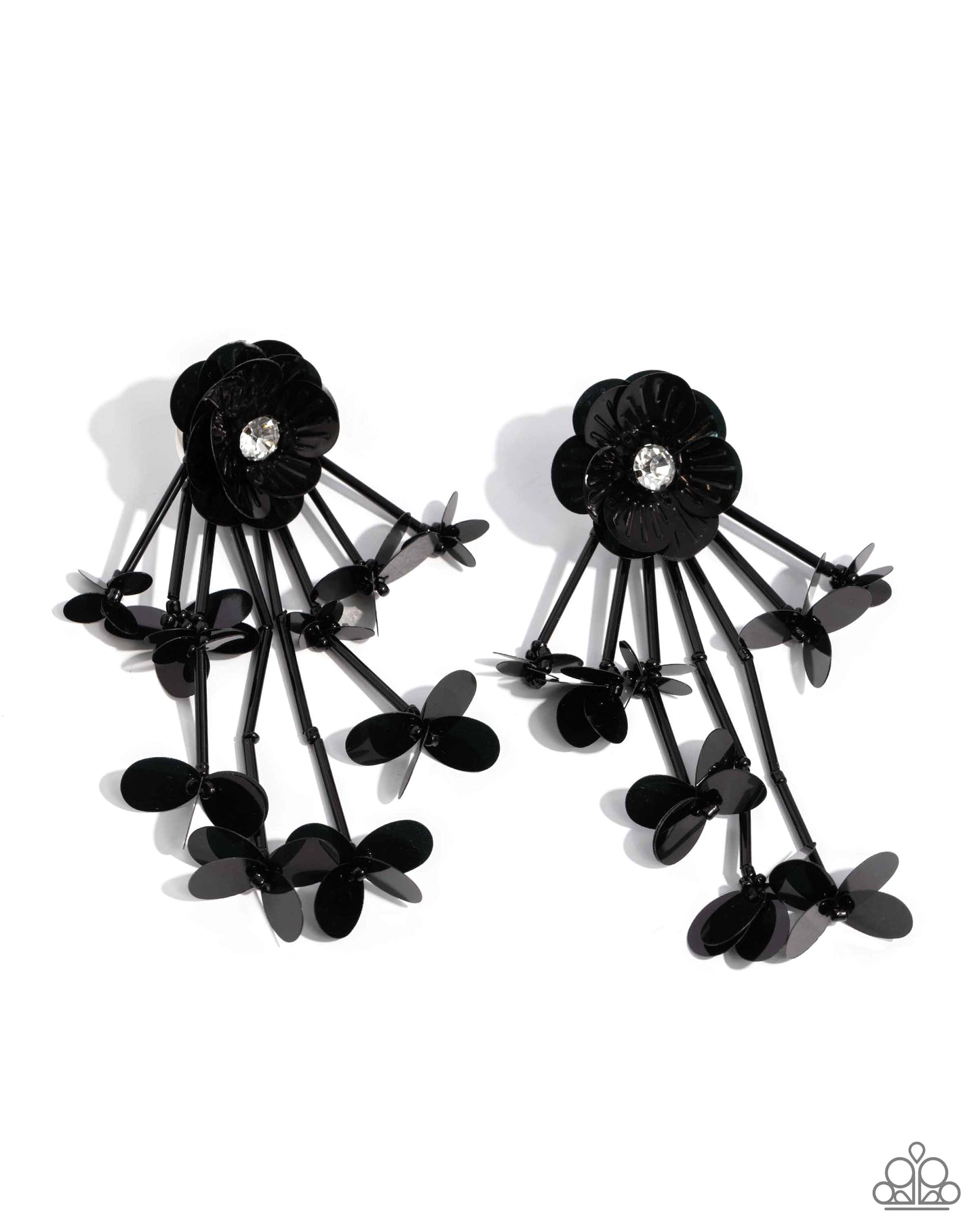 Pendientes negros Floral Future