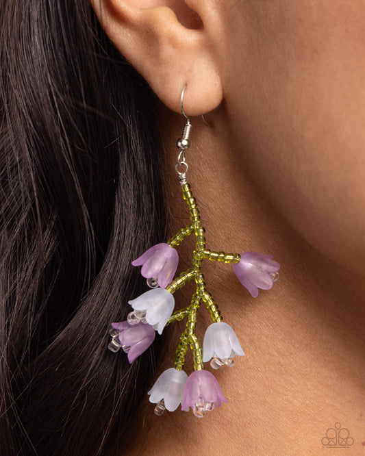 Beguiling Bouquet - Purple earrings