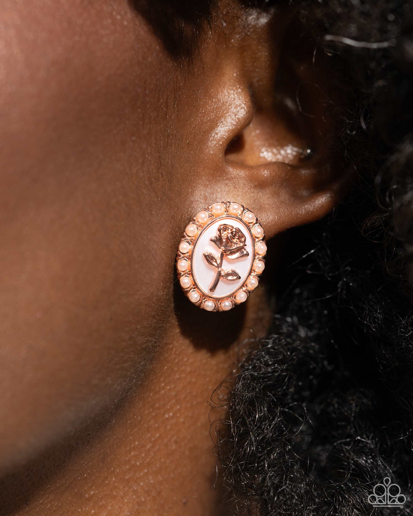 Rosy Relic - Copper earrings and ring set