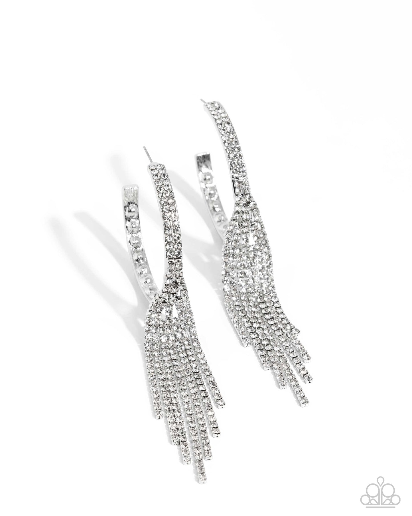 Jaw-Dropping Jubilee - White earrings