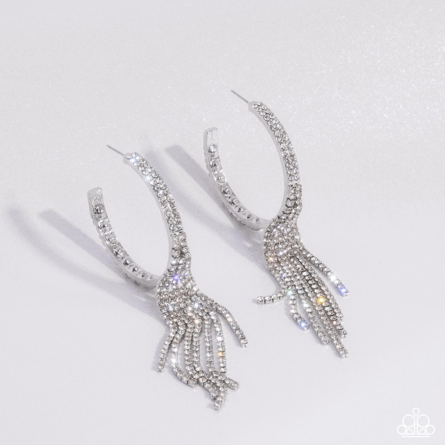 Jaw-Dropping Jubilee - White earrings