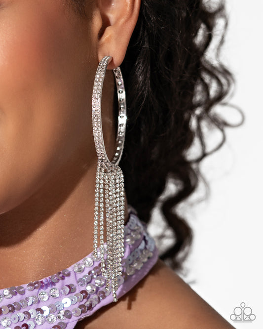 Jaw-Dropping Jubilee - White earrings
