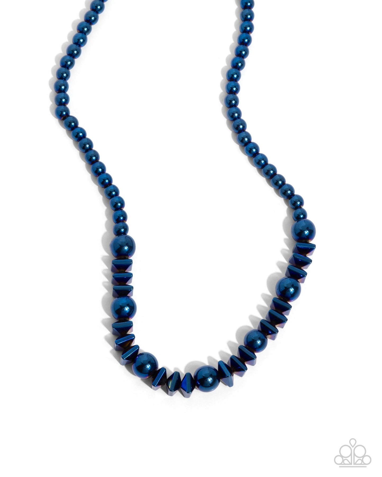 Collar azul con memoria metálica