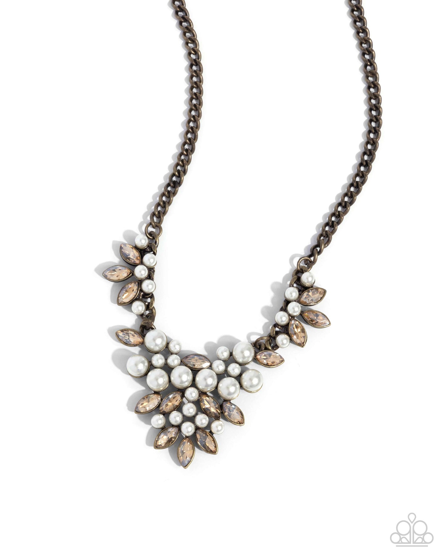 Fresh Facets - Brass necklace