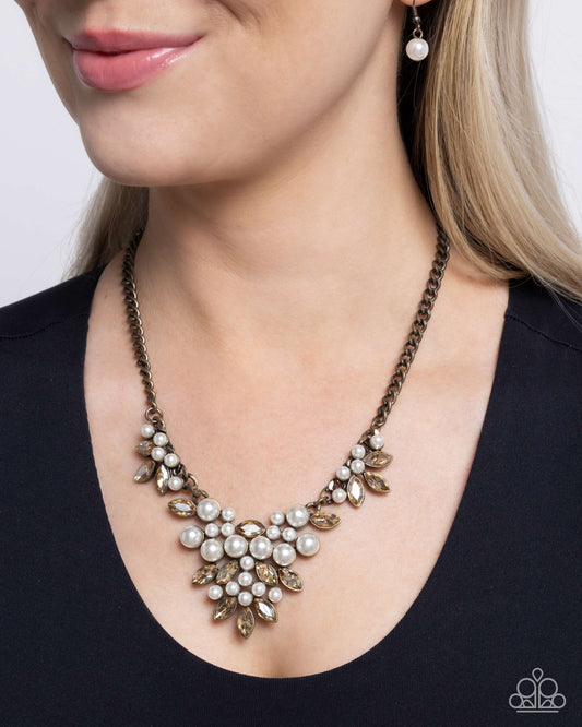 Fresh Facets - Brass necklace
