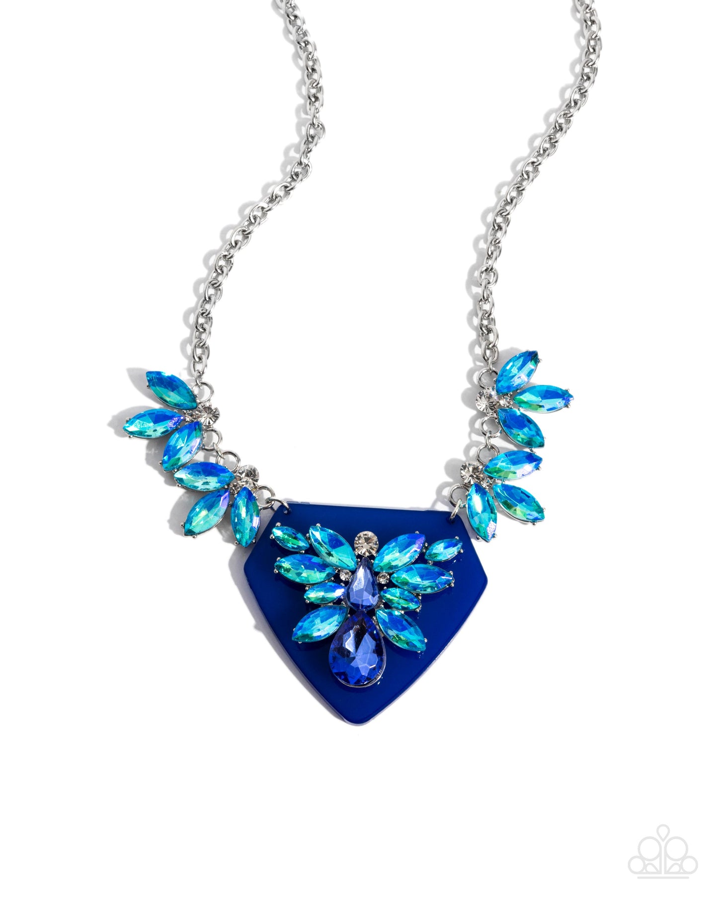 Escudo centelleante - Collar azul