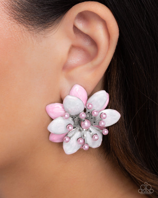 Dimensional Dowry - Pink earrings