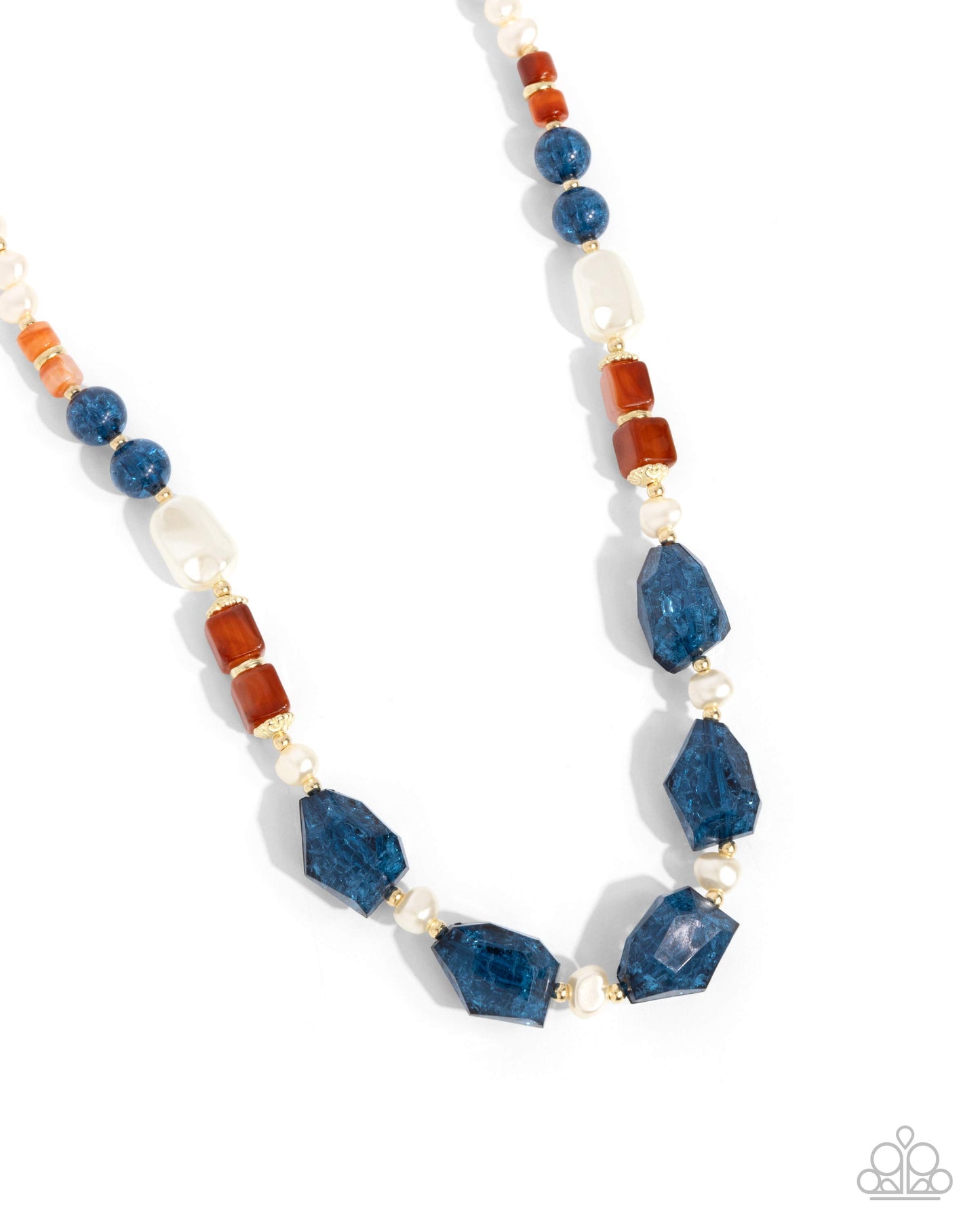 Crackling Chic - Collar azul