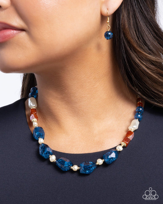 Crackling Chic - Collar azul