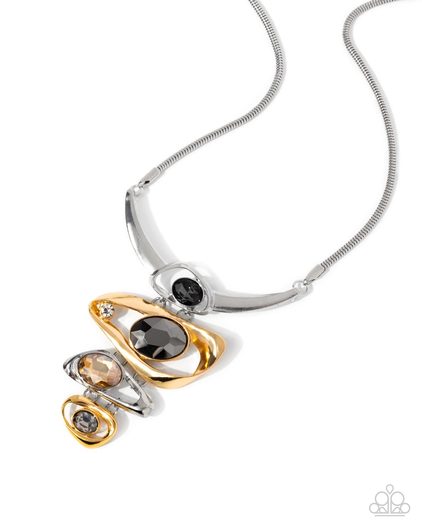 Abundantly Abstract - Silver necklace