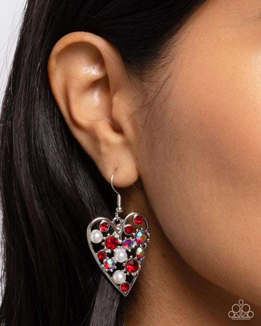 Unbelievable Shimmer - Red earrings