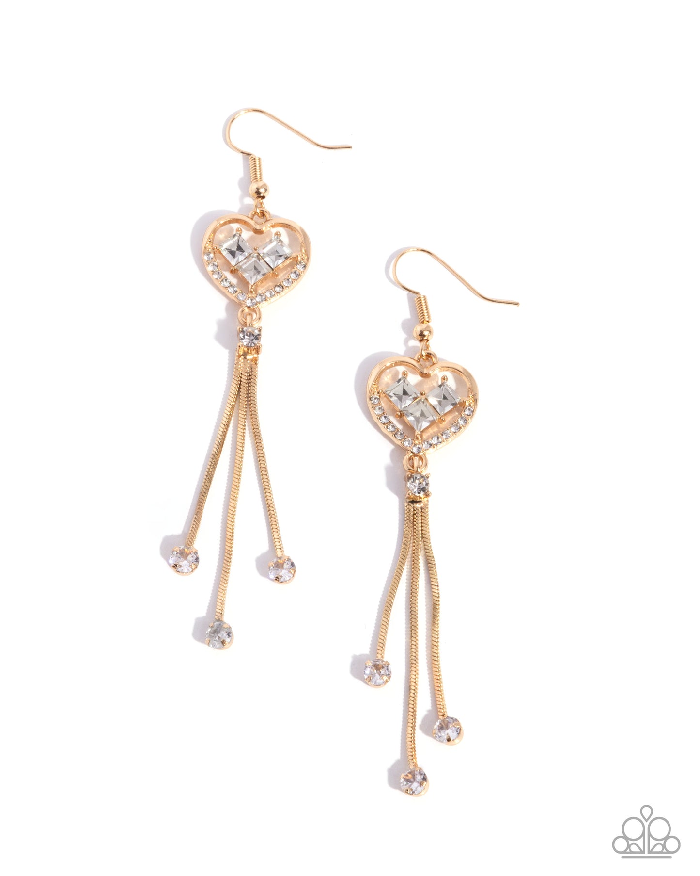 Cascading Character - Gold earrings