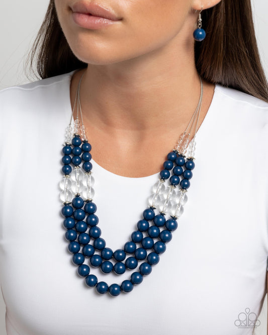 Speckled Statement - Blue necklace