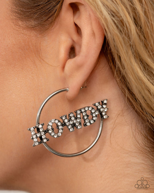 Howdy Hoedown - White earrings -