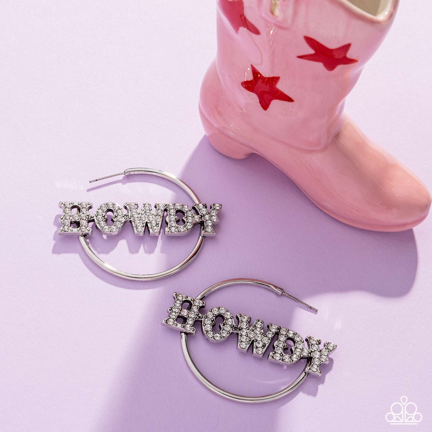 Howdy Hoedown - White earrings -