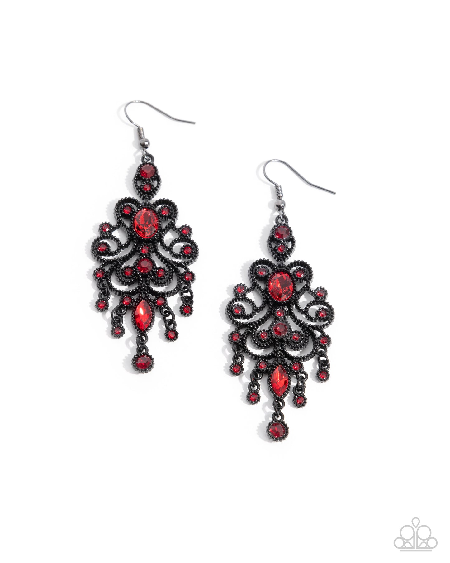 Celebración de candelabros: pendientes rojos