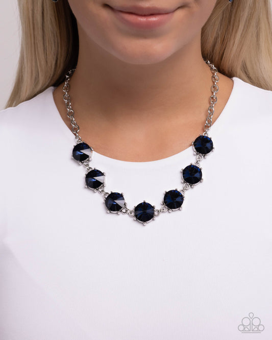 Drowning in Dazzle - Blue necklace