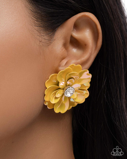 Growth Rate - Yellow earrings