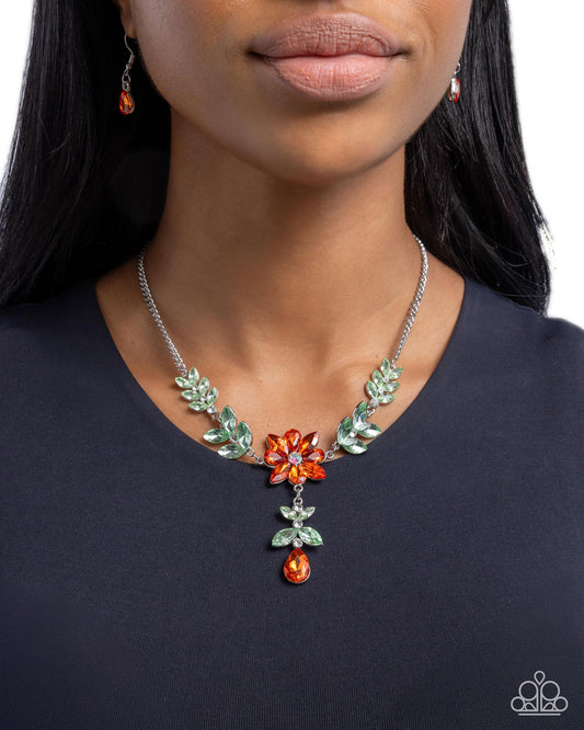 Bouquet Backdrop - Orange necklace