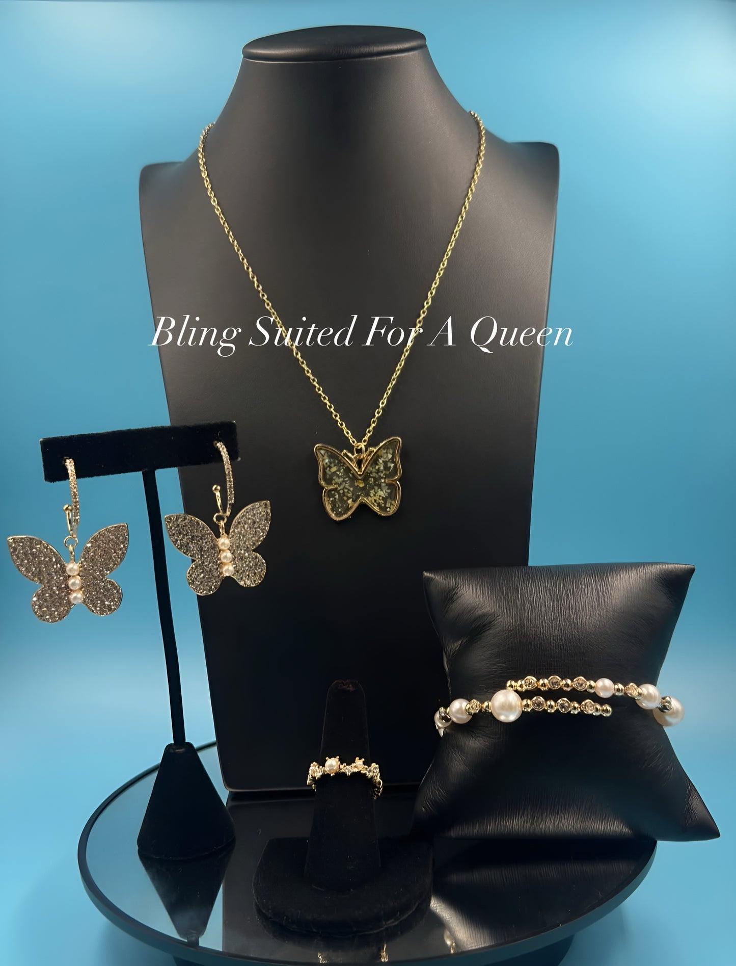 Set it up with Lola -Golden Pearl butterfly