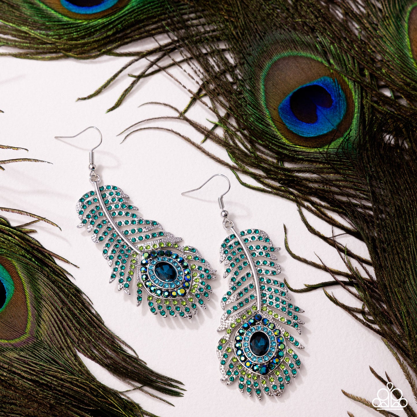 Prized Peacock - Green earrings