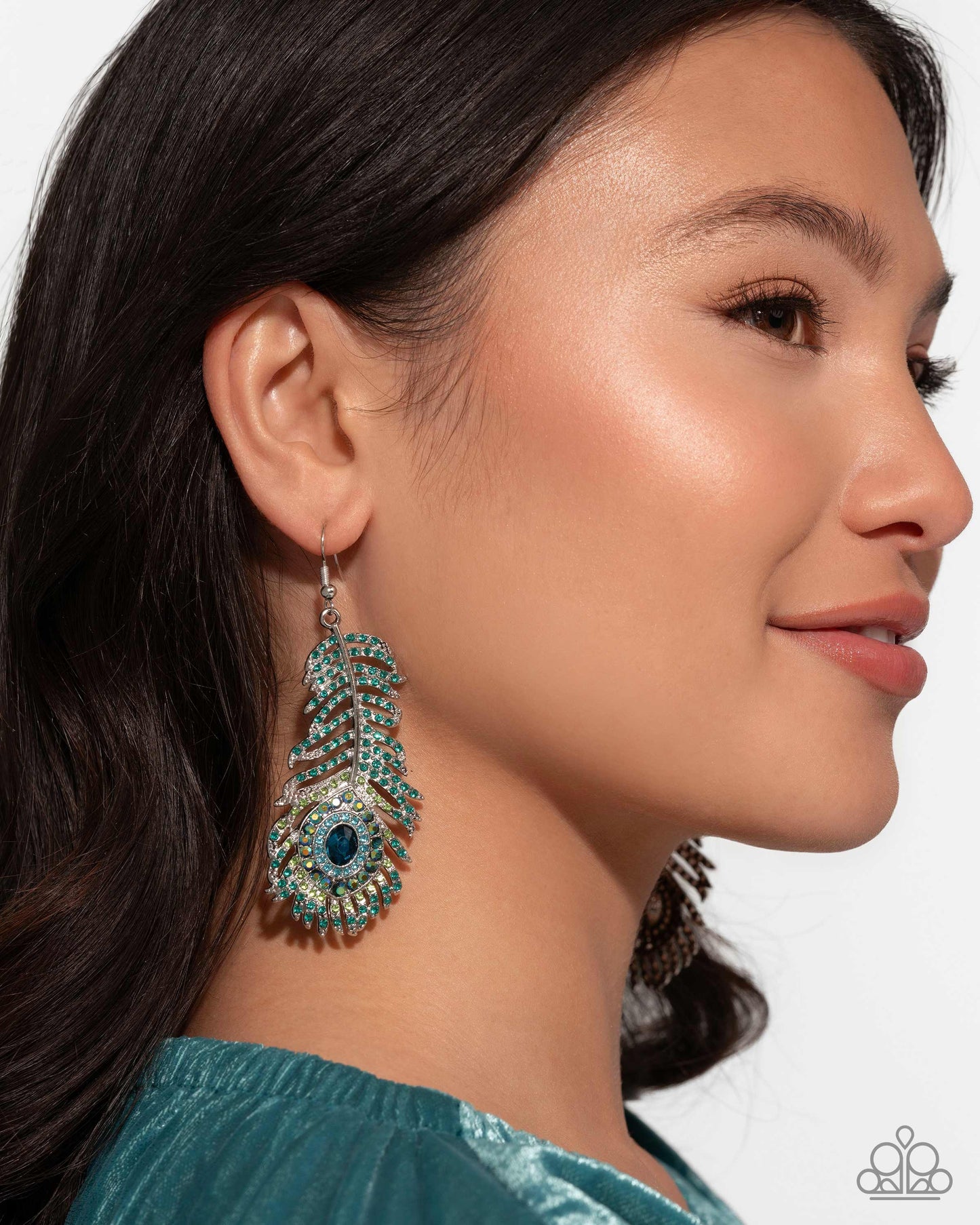 Prized Peacock - Green earrings