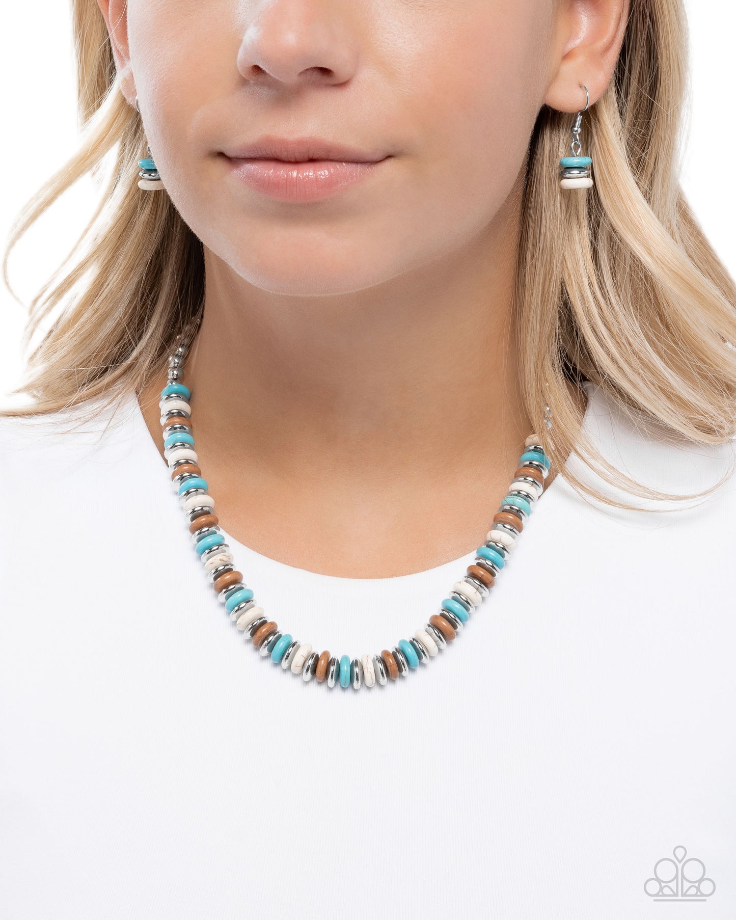 Straightforward Stones - Blue necklace