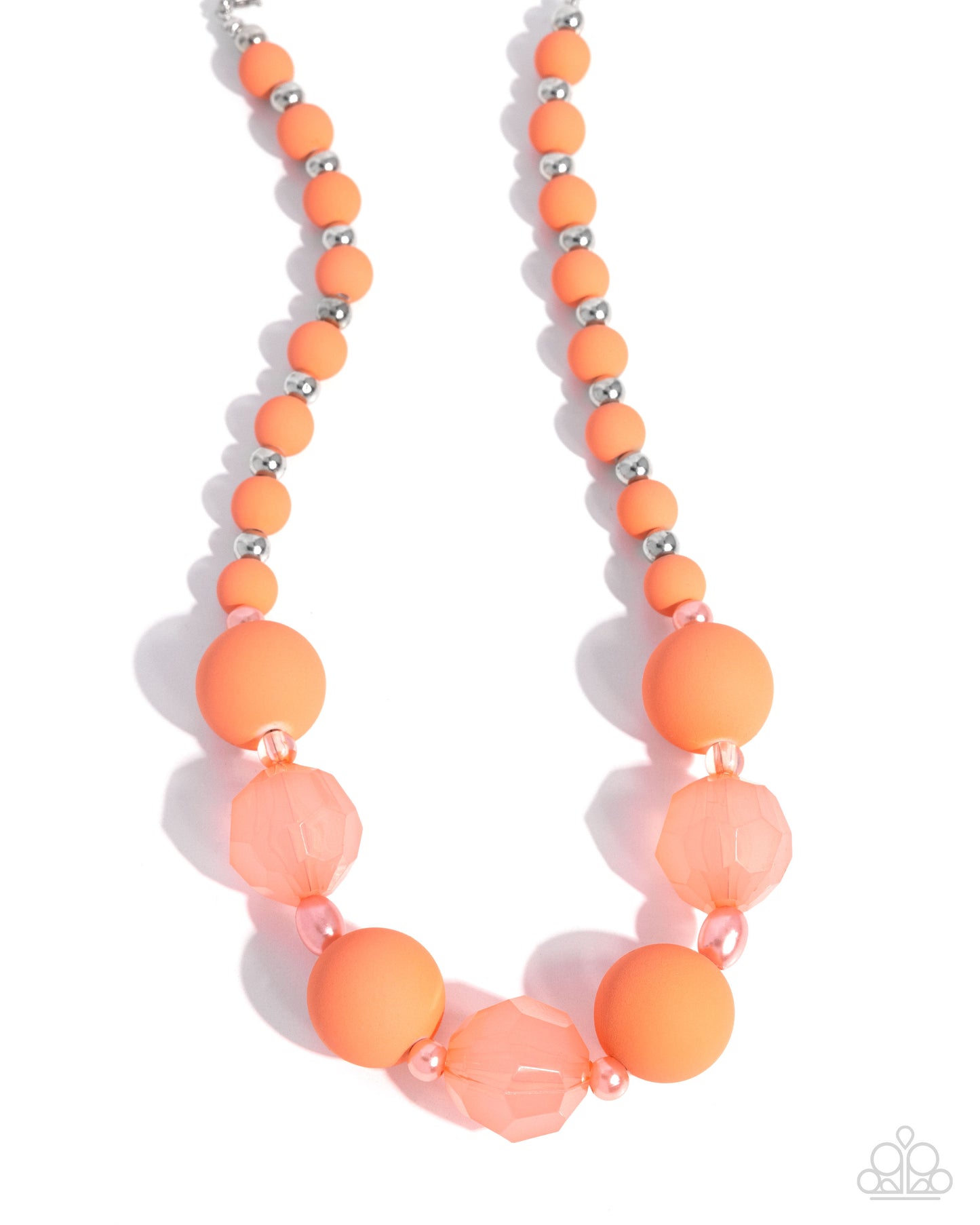Suddenly Slanted - Orange necklace