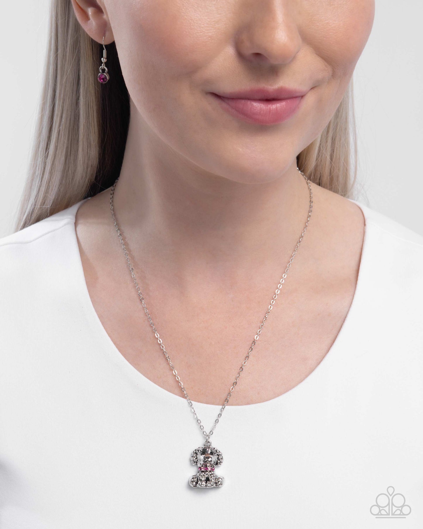 Poodle Pizzazz - Pink  necklace
