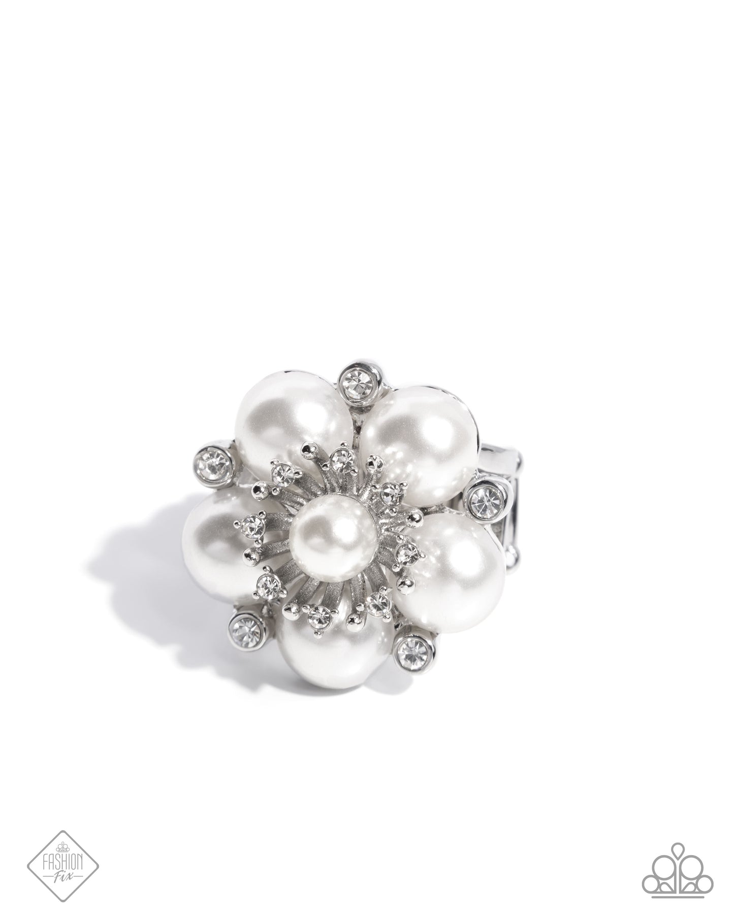 Friendly Flair - White ring Fashion fix april 25'