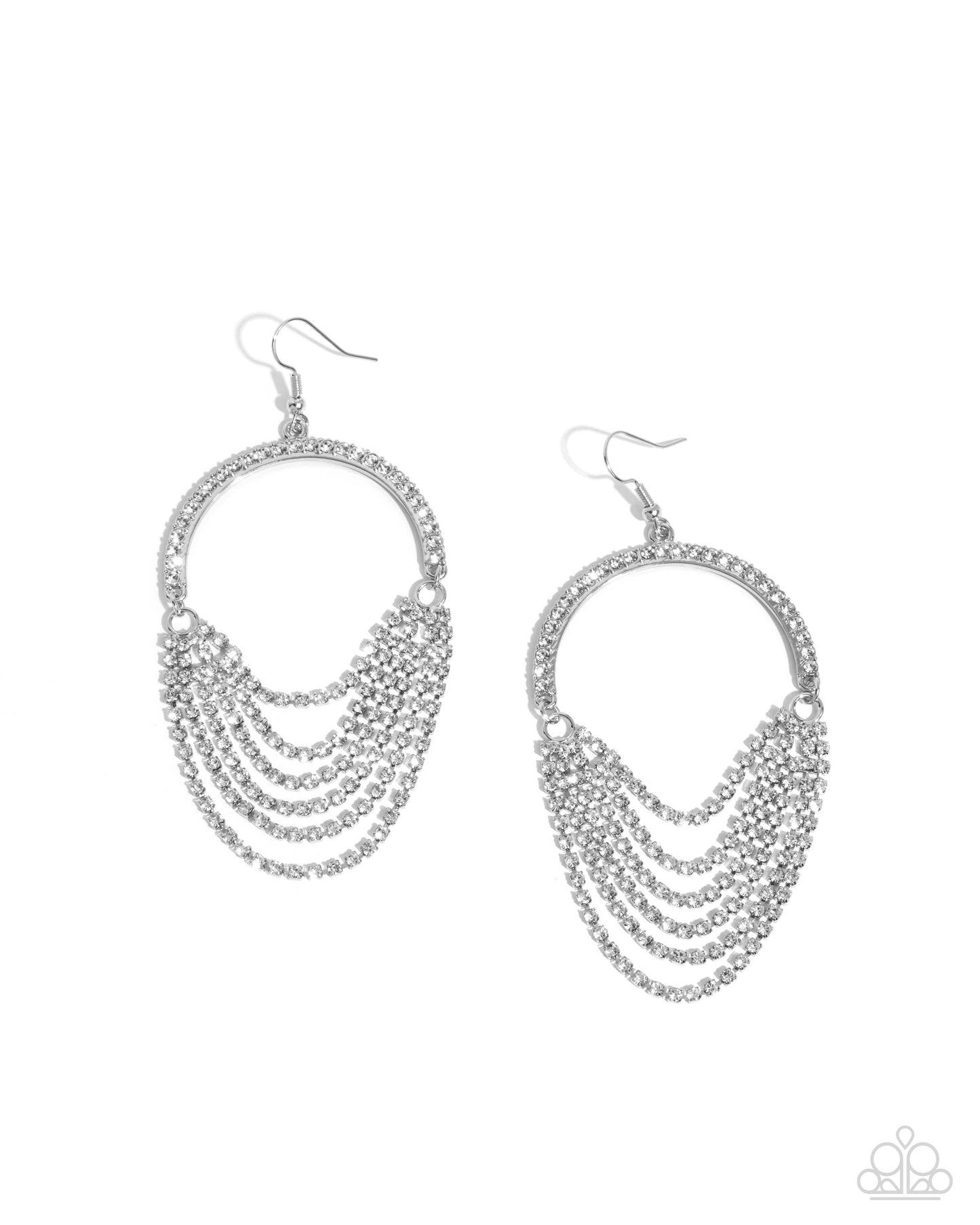 Ostentatious Opulence - White earrings