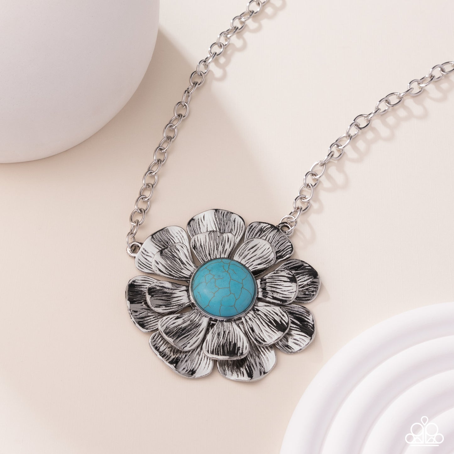 Floral Form - Blue necklace