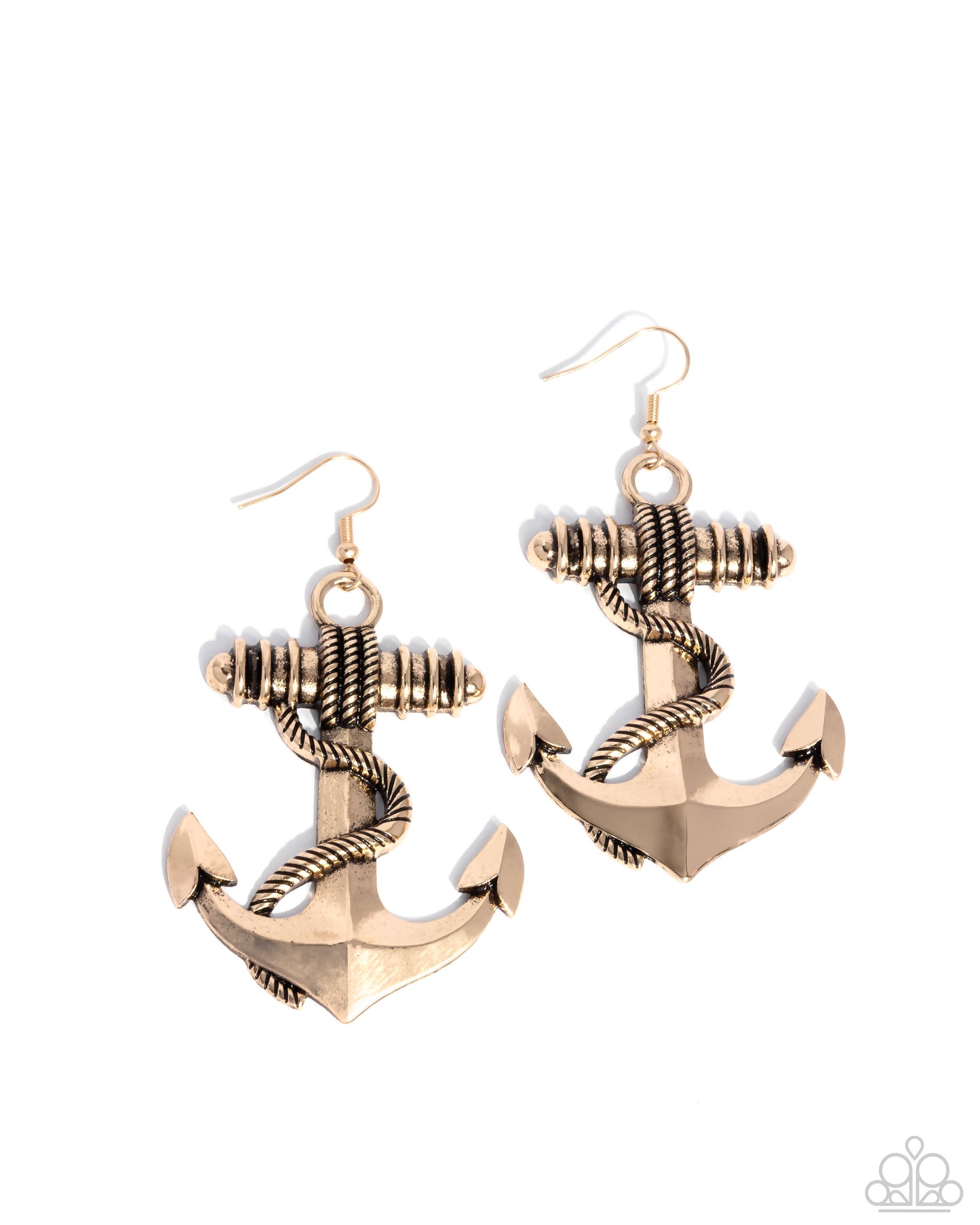 Adorable Anchor - Gold earrings