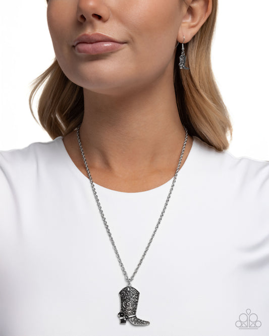 Blazing Boot - Black necklace -Limit 2 per order