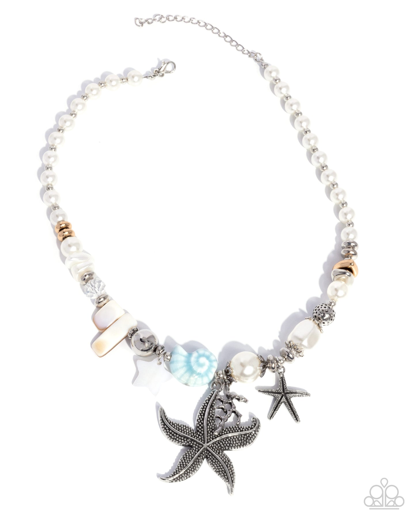 Coastal Cameo - Blue necklace