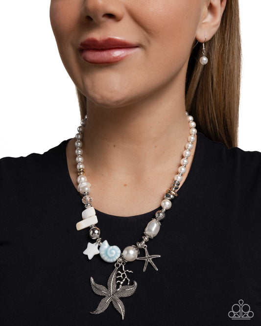 Coastal Cameo - Blue necklace