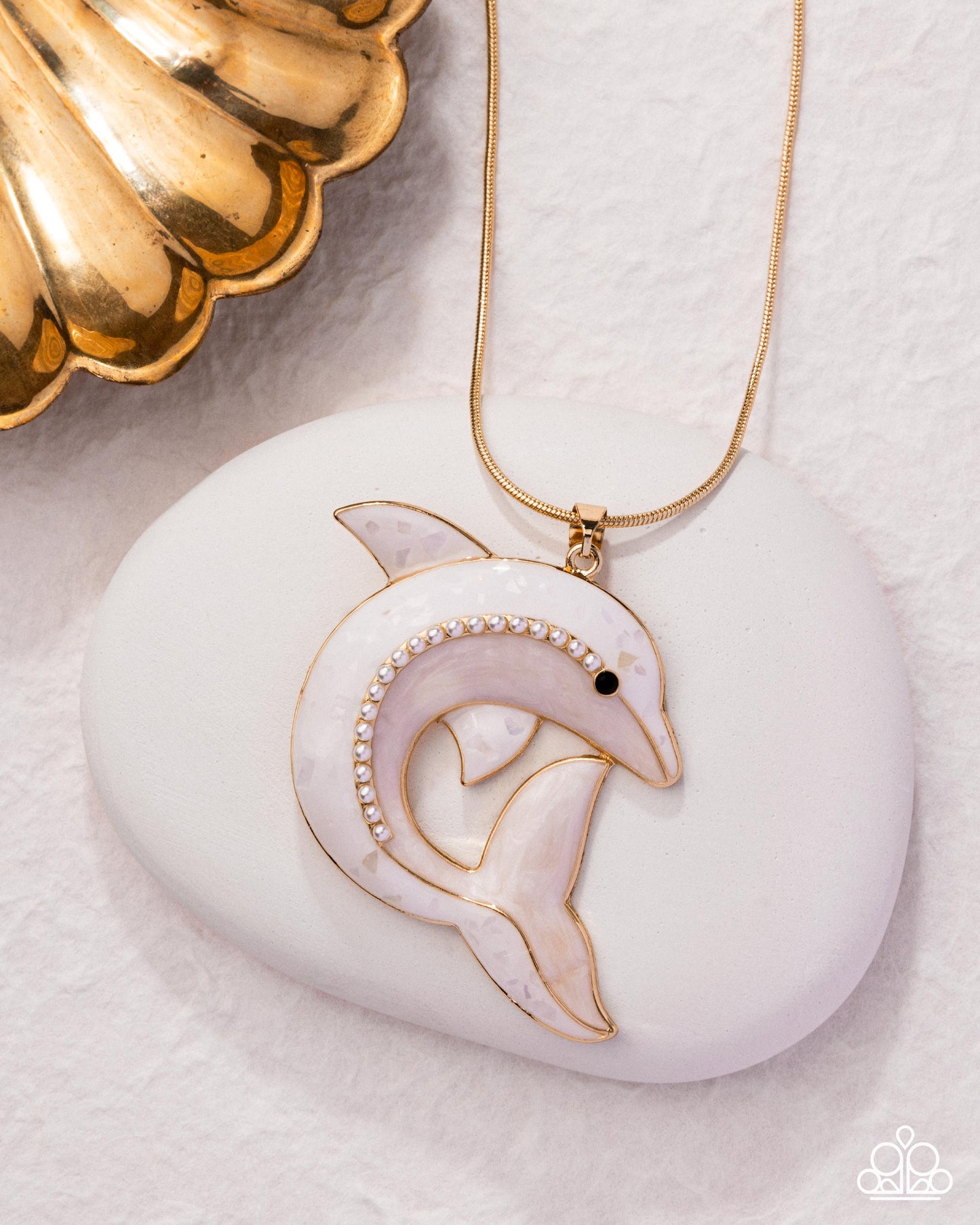 Dolphin Dive - Gold necklace