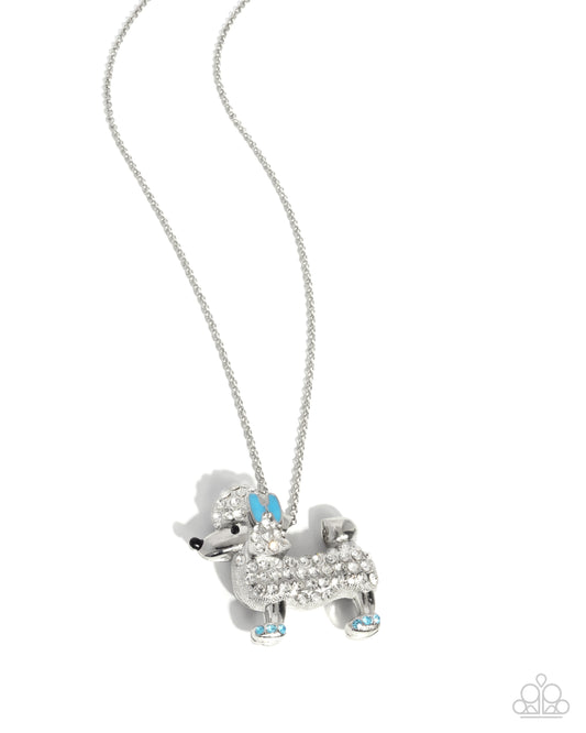 Poodle Pageantry - Blue necklace