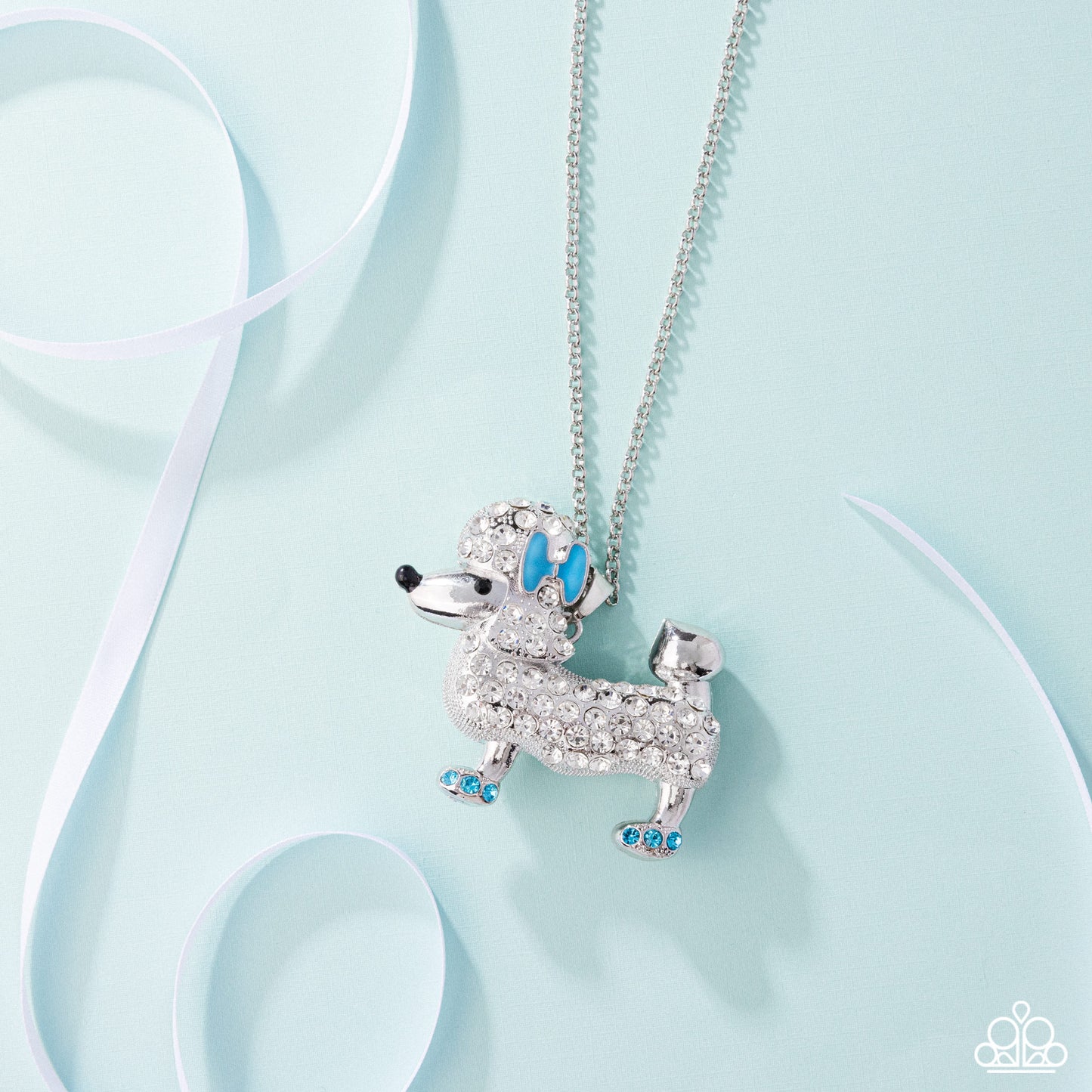Poodle Pageantry - Blue necklace