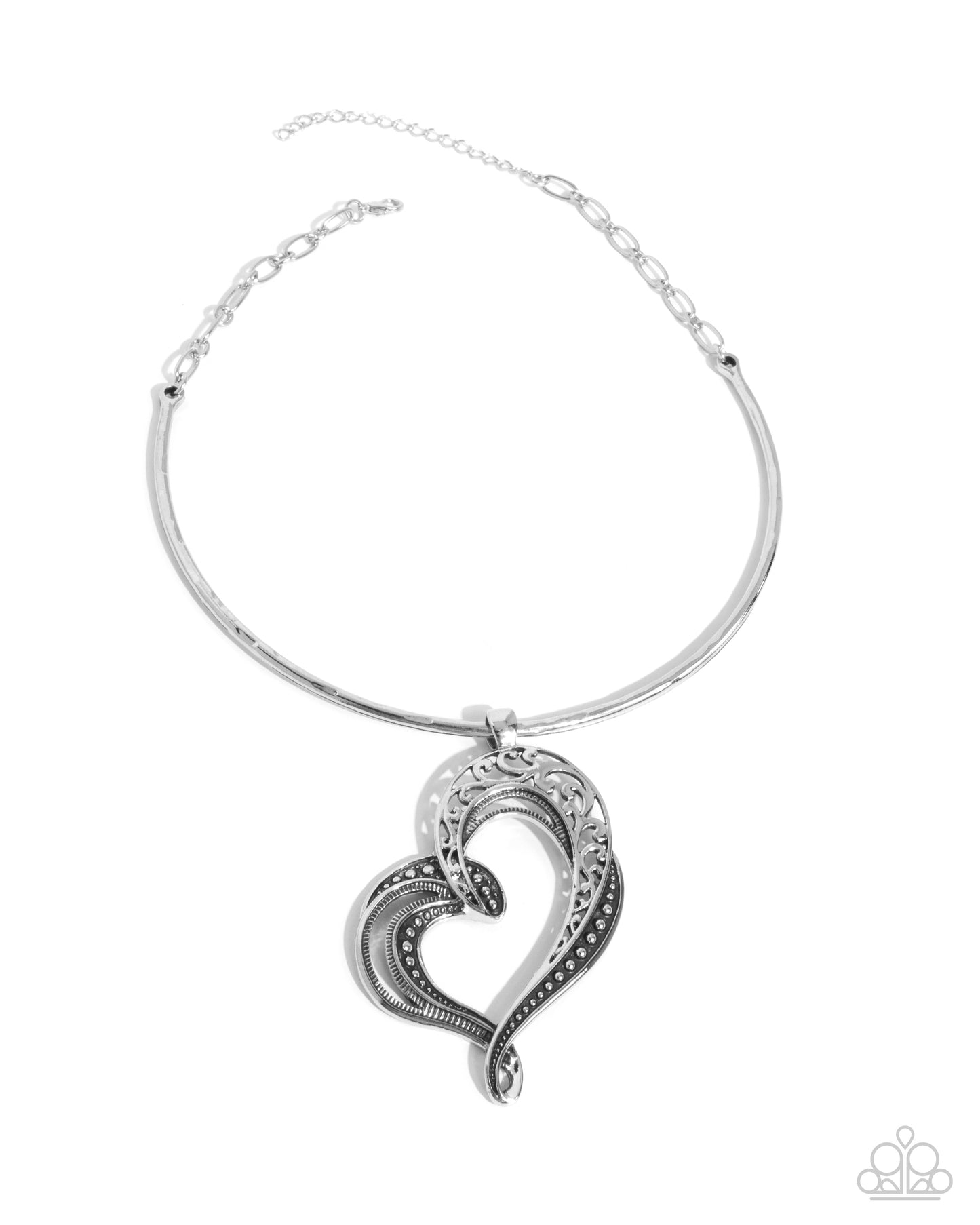 Concentric Courtship - Silver necklace
